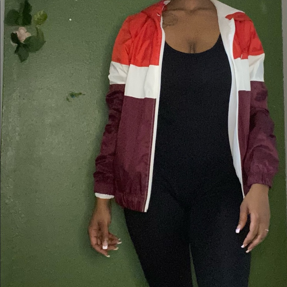 Jacket Red White Burgundy